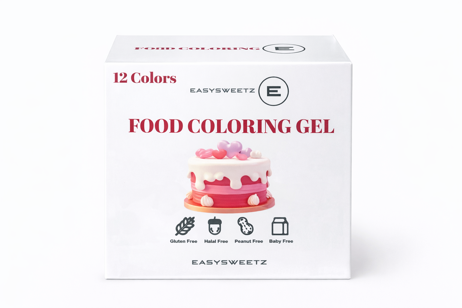 12 Food Coloring Gel Set – 20mL Each