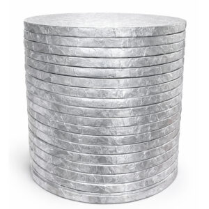 12″ Round Silver Cake Boards – ½″ Thick, 24 Pack