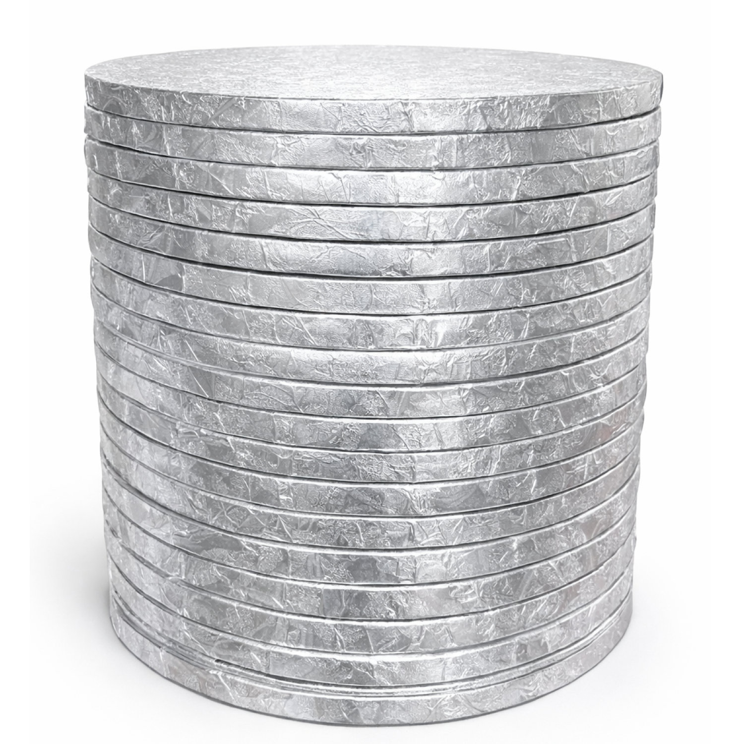 12″ Round Silver Cake Boards – ½″ Thick, 24 Pack