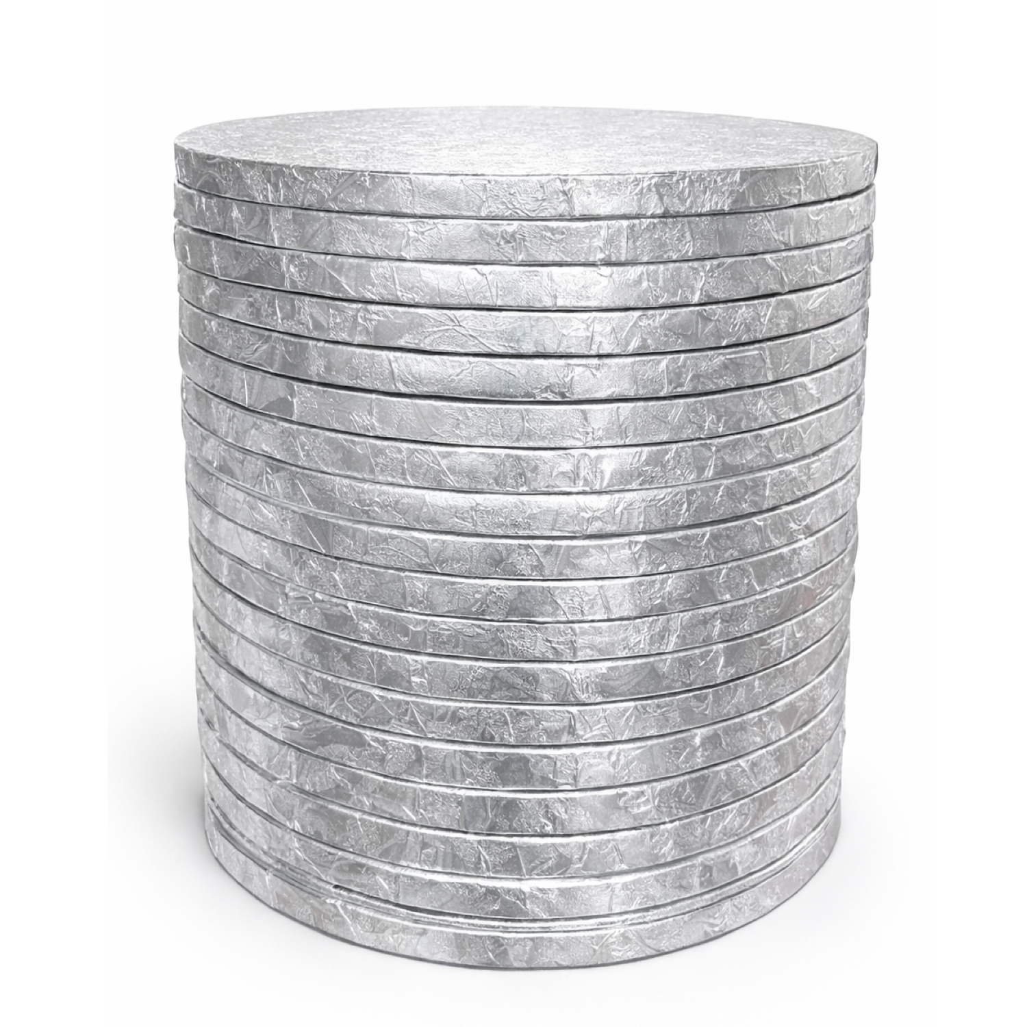 10″ Round Silver Cake Boards – ½″ Thick, 24 Pack